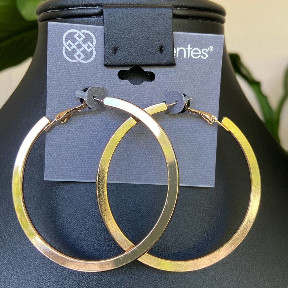 Slender Gold Hoops Daisy Fuentes Fashion Earrings $16ea / 3 for $25 - Picture 4 of 6